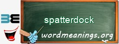 WordMeaning blackboard for spatterdock